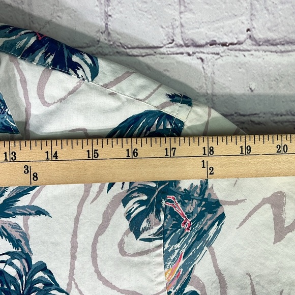 Denim & Flower Men's White Flowered Button Down Slim Fit Shirt. Sz: Medium - Picture 5 of 11